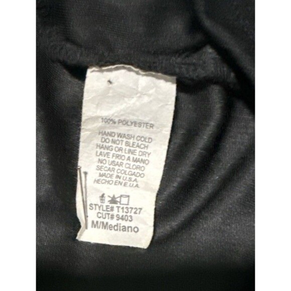 Easel Shirt M Off Shoulder Ruffle Ruched Black Sparkle Goth Babydoll Coquette - Picture 4 of 4